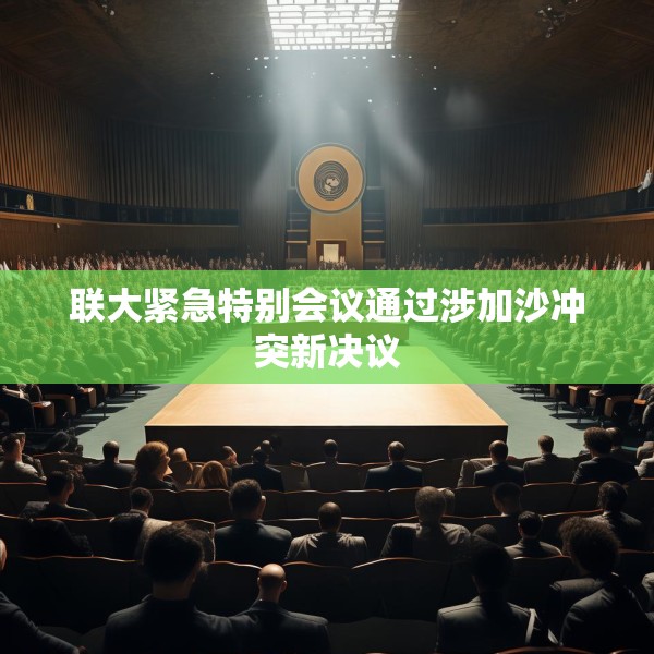 联大紧急特别会议通过涉加沙冲突新决议