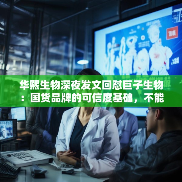 华熙生物深夜发文回怼巨子生物：国货品牌的可信度基础，不能建立在学术名称与概念滥用之上