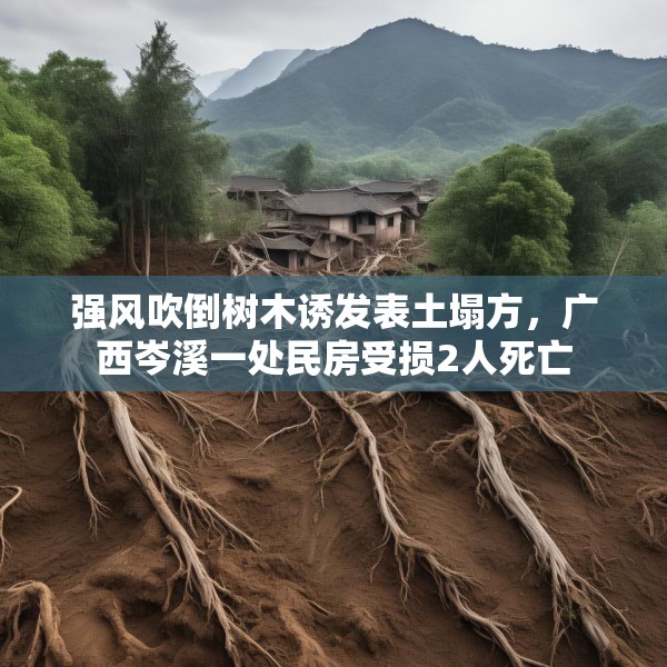 强风吹倒树木诱发表土塌方，广西岑溪一处民房受损2人死亡