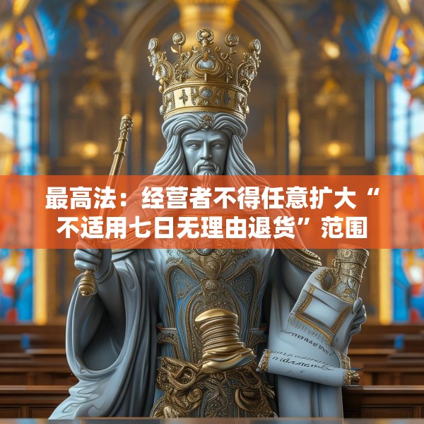 最高法：经营者不得任意扩大“不适用七日无理由退货”范围