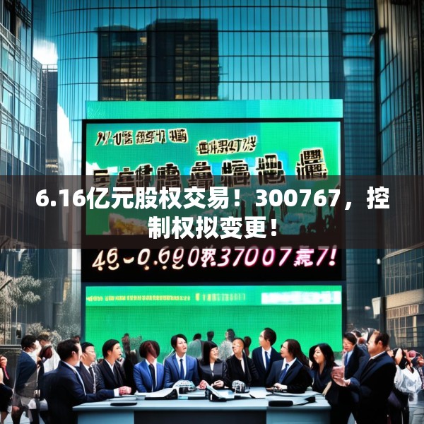 6.16亿元股权交易！300767，控制权拟变更！