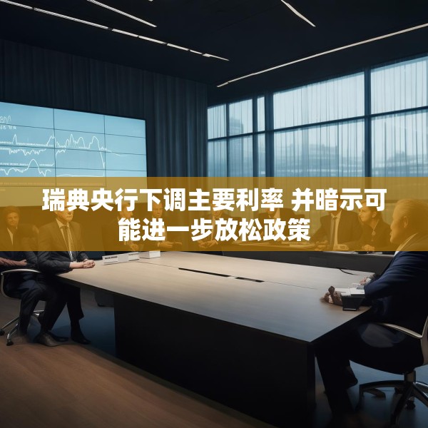 瑞典央行下调主要利率 并暗示可能进一步放松政策