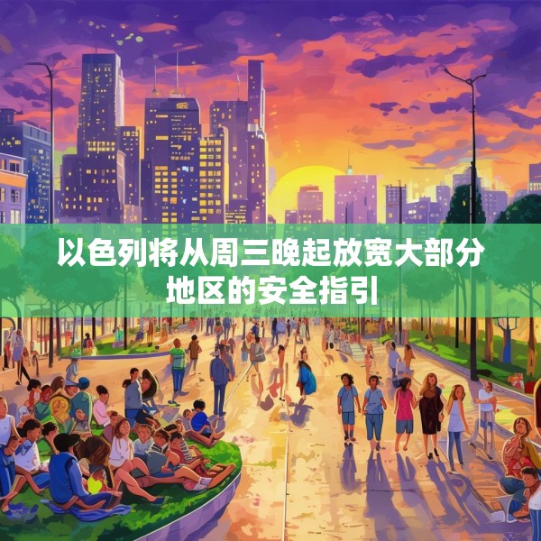 以色列将从周三晚起放宽大部分地区的安全指引