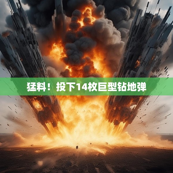 猛料！投下14枚巨型钻地弹