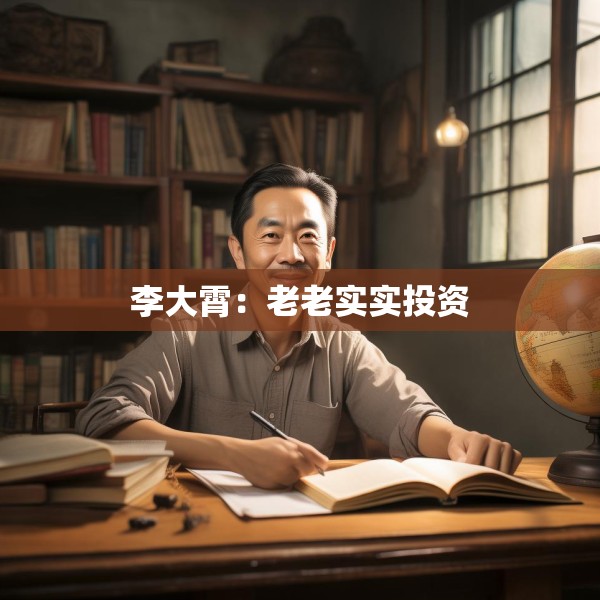 李大霄：老老实实投资
