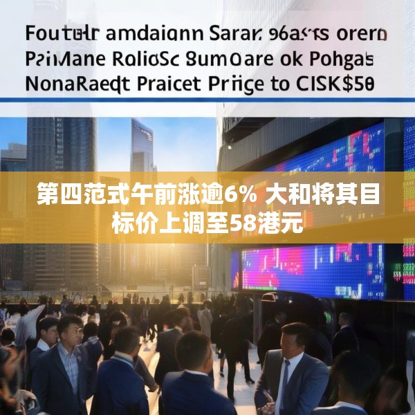 第四范式午前涨逾6% 大和将其目标价上调至58港元