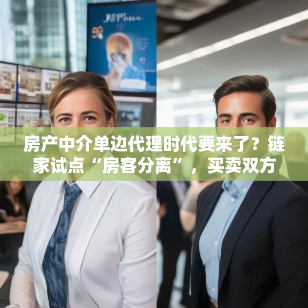 房产中介单边代理时代要来了？链家试点“房客分离”，买卖双方中介“各为其主”