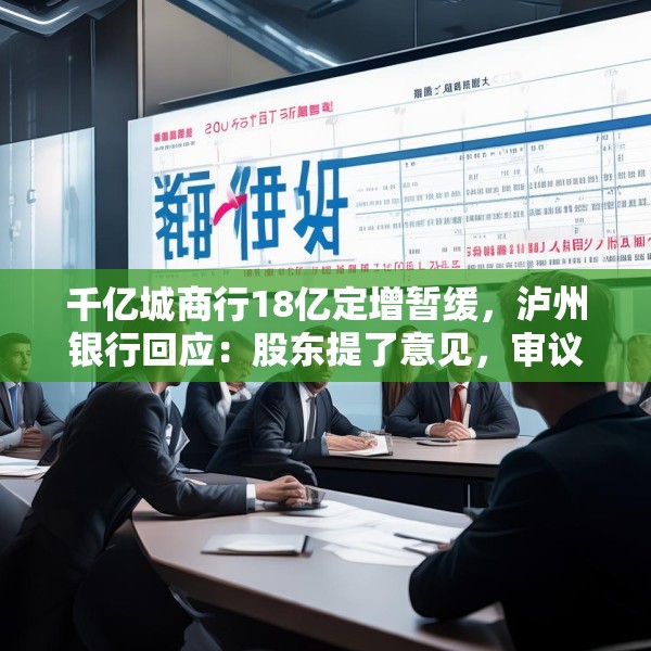 千亿城商行18亿定增暂缓，泸州银行回应：股东提了意见，审议时间不确定