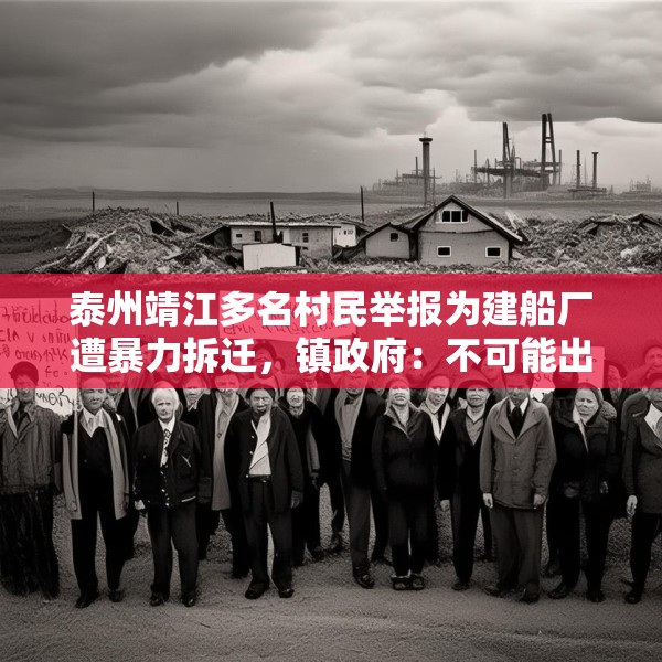 泰州靖江多名村民举报为建船厂遭暴力拆迁，镇政府：不可能出现该情况