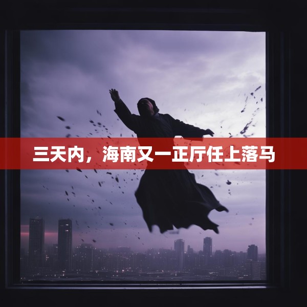 三天内，海南又一正厅任上落马