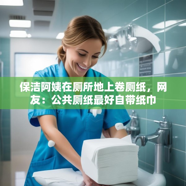 保洁阿姨在厕所地上卷厕纸，网友：公共厕纸最好自带纸巾