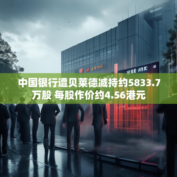中国银行遭贝莱德减持约5833.7万股 每股作价约4.56港元