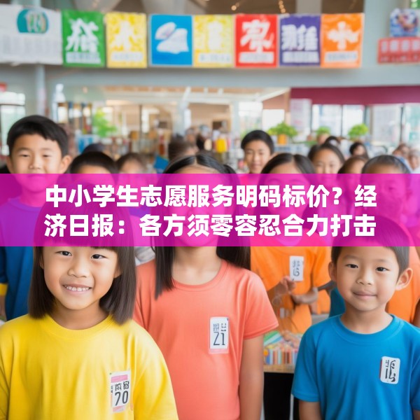 中小学生志愿服务明码标价？经济日报：各方须零容忍合力打击