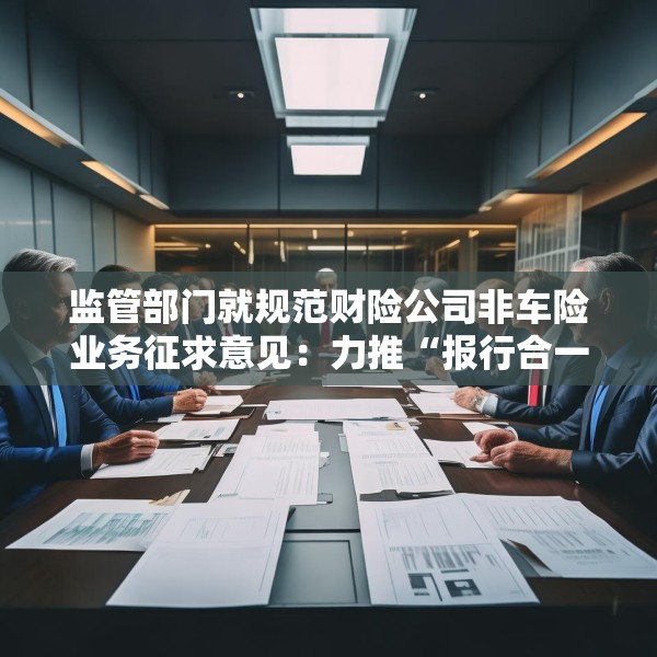 监管部门就规范财险公司非车险业务征求意见：力推“报行合一” 不得盲目拼规模抢份额