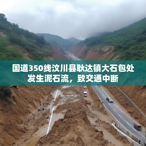 国道350线汶川县耿达镇大石包处发生泥石流，致交通中断