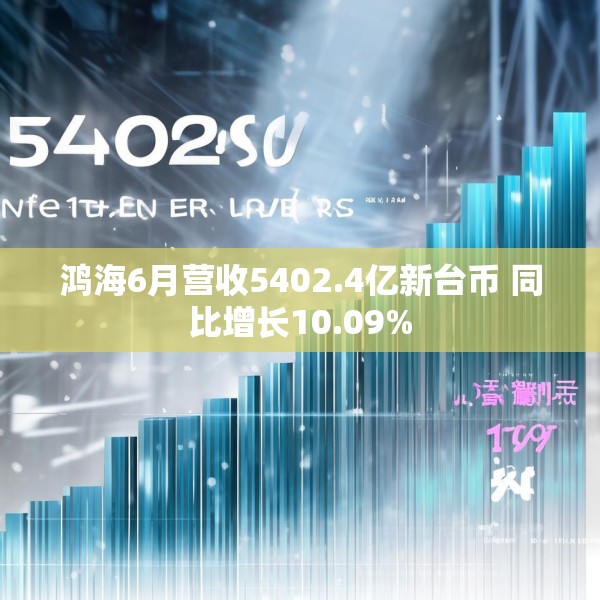 鸿海6月营收5402.4亿新台币 同比增长10.09%