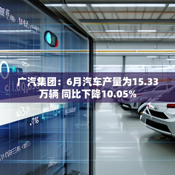 广汽集团：6月汽车产量为15.33万辆 同比下降10.05%
