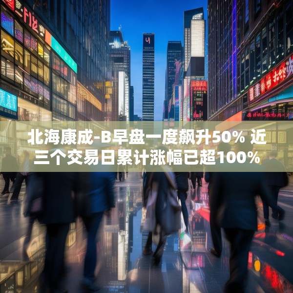 北海康成-B早盘一度飙升50% 近三个交易日累计涨幅已超100%