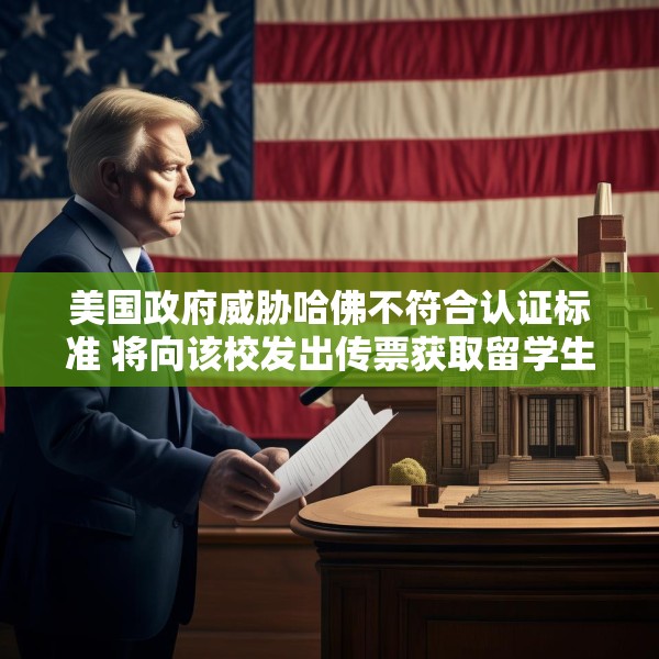 美国政府威胁哈佛不符合认证标准 将向该校发出传票获取留学生数据