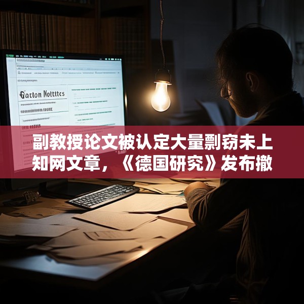副教授论文被认定大量剽窃未上知网文章，《德国研究》发布撤稿声明