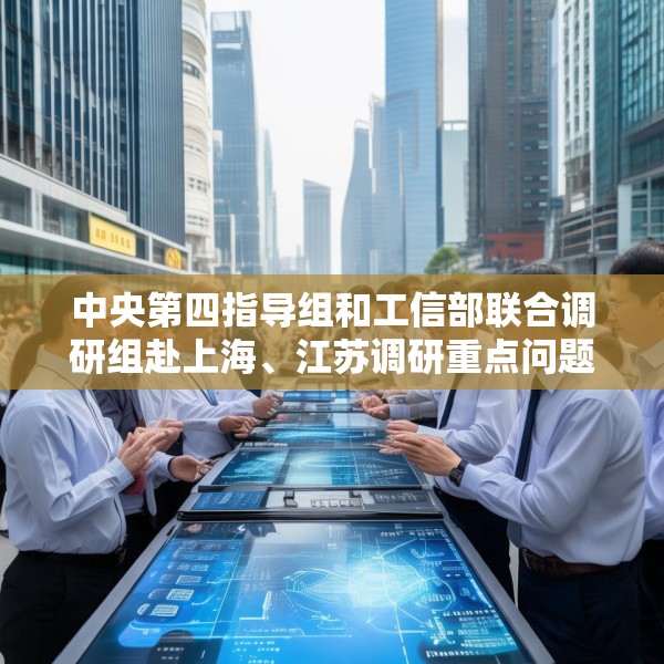 中央第四指导组和工信部联合调研组赴上海、江苏调研重点问题整治情况