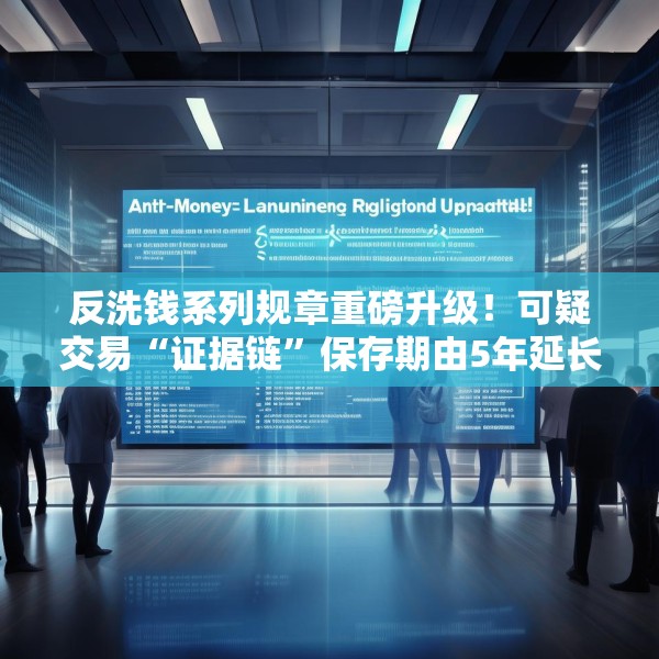 反洗钱系列规章重磅升级！可疑交易“证据链”保存期由5年延长至10年，非现场检查也来了！