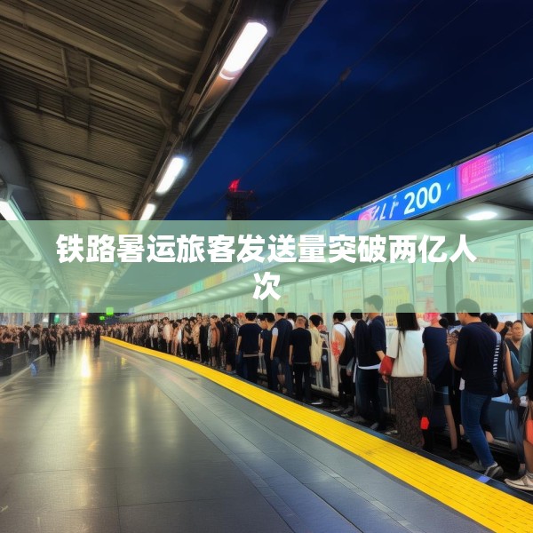 铁路暑运旅客发送量突破两亿人次
