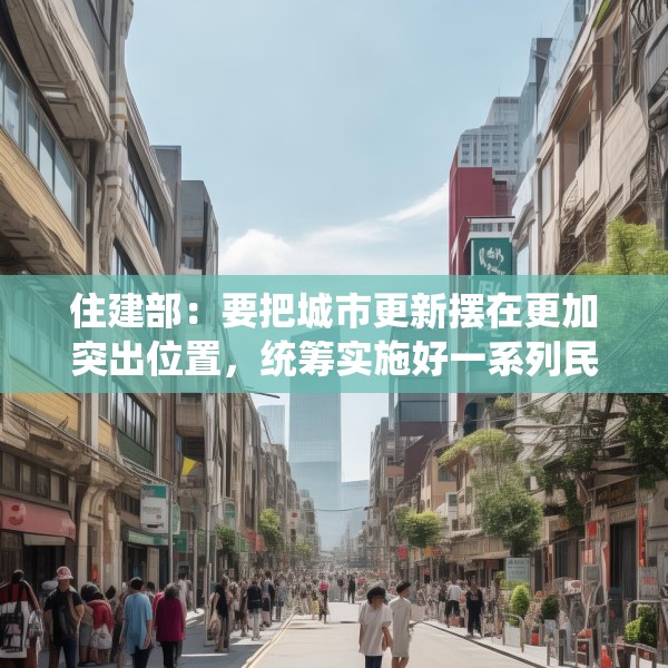 住建部：要把城市更新摆在更加突出位置，统筹实施好一系列民生工程、安全工程、发展工程