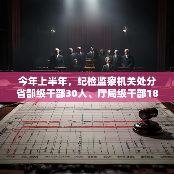 今年上半年，纪检监察机关处分省部级干部30人、厅局级干部1876人