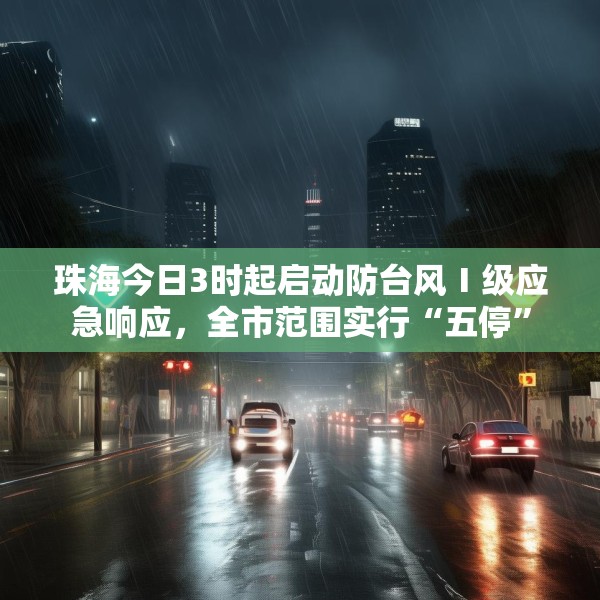 珠海今日3时起启动防台风Ⅰ级应急响应，全市范围实行“五停”