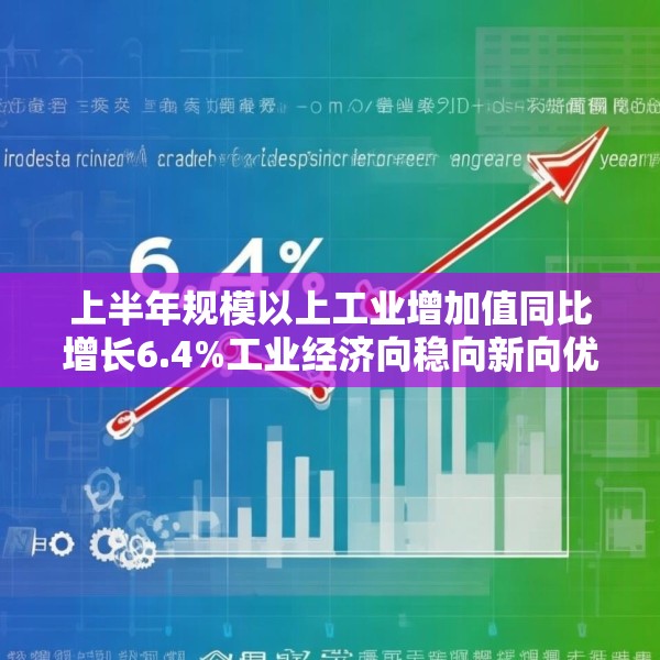 上半年规模以上工业增加值同比增长6.4%工业经济向稳向新向优发展