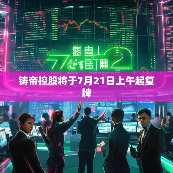 铸帝控股将于7月21日上午起复牌