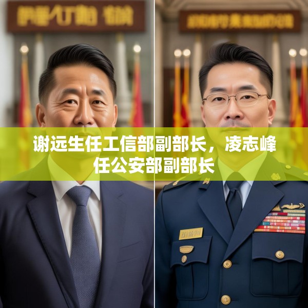 谢远生任工信部副部长，凌志峰任公安部副部长